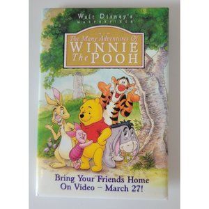 Disney The Many Adventures Of Winnie the Pooh Promo Button Pin Movie Video